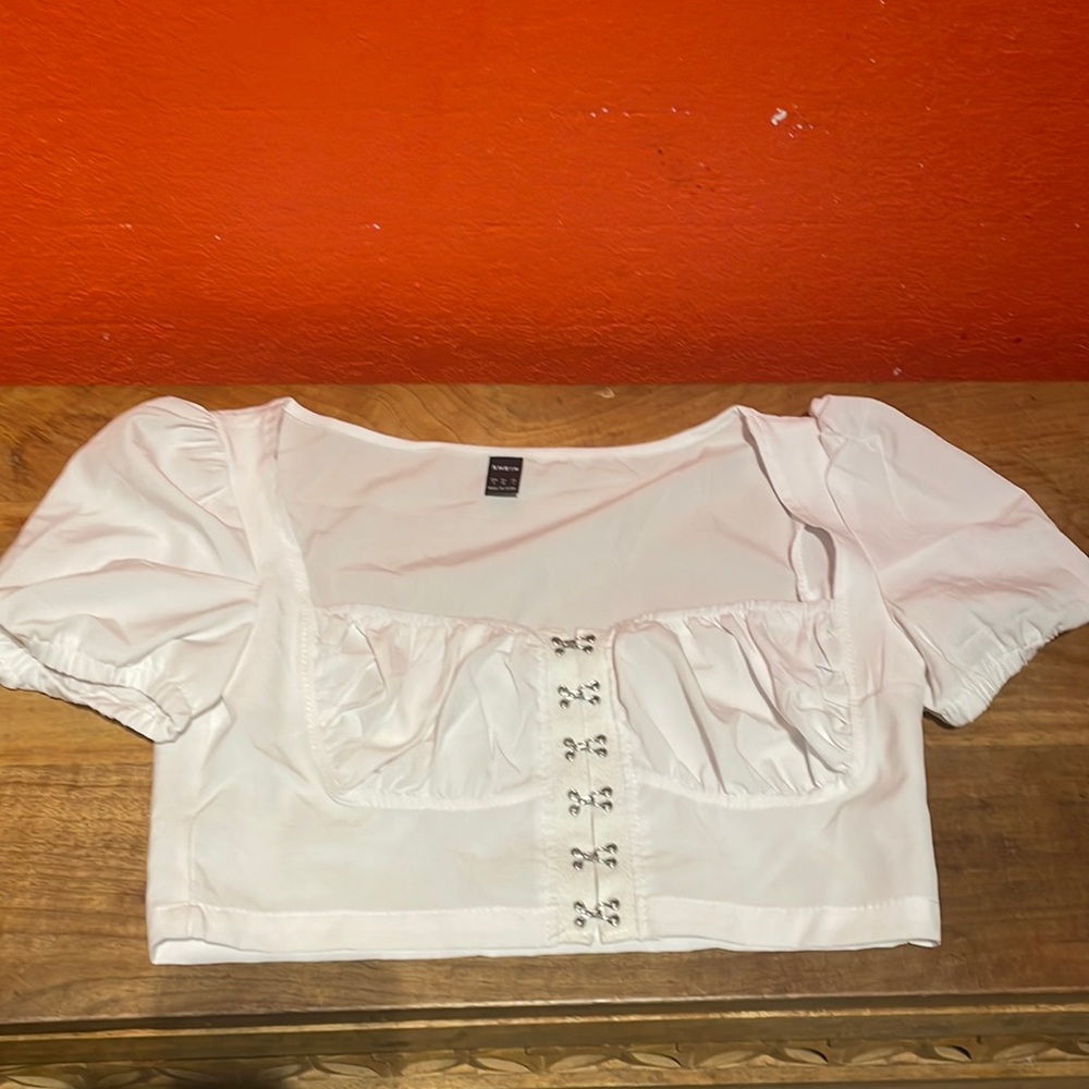 Corset white crop top